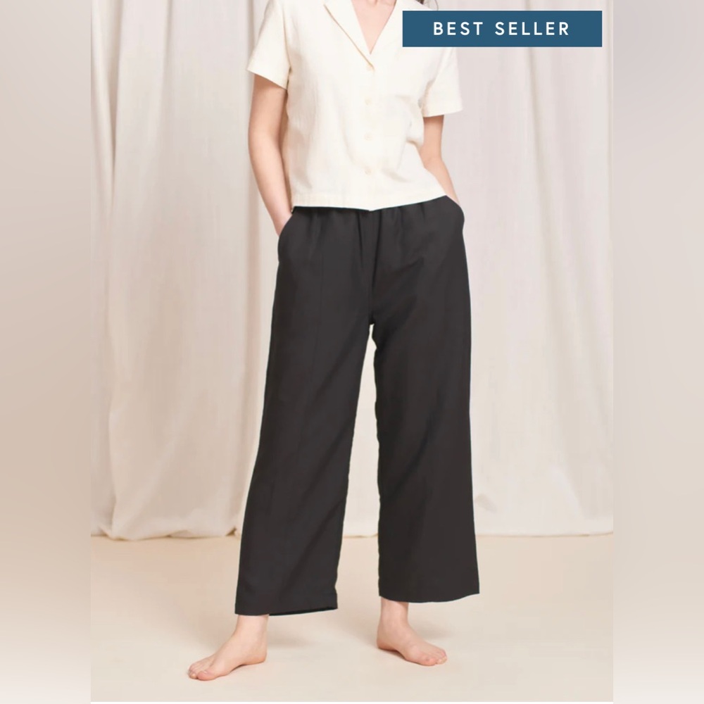 Tradlands Linen Paloma pant in black size small